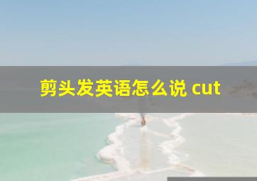 剪头发英语怎么说 cut